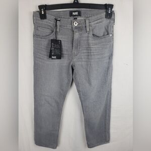 NWT Paige Lennox Slim Transcend Gray Cropped Jeans Sz 29